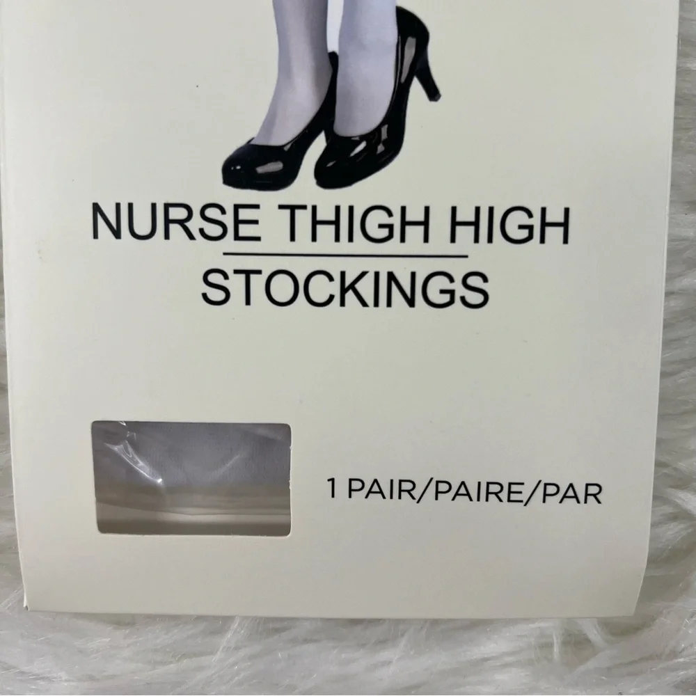 Nurse Thigh High Stockings NEW sexy costume One Size Fits Most